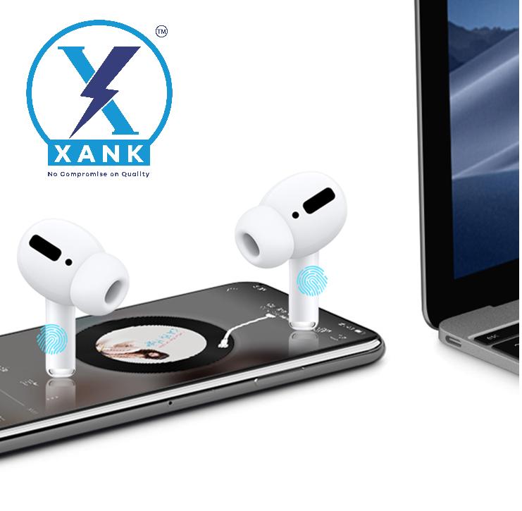 XANK Air-pods Pro with Wireless Charging Case with Sensor Enabled Bluetooth Headset (White, True Wireless)